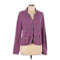 Sigrid Olsen Blazer Jacket: Short Purple Jackets & Outerwear - Women's Size Large Petite