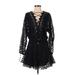 Karina Grimaldi Casual Dress: Black Dresses - Women's Size X-Small