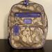 Coach Bags | Coach Poppy Tan Signature Purple Patent Leather Backpack | Color: Purple/Tan | Size: Os