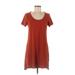 Universal Thread Casual Dress - Shift: Brown Solid Dresses - Women's Size Medium