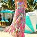 Lilly Pulitzer Dresses | Lilly Pulitzer Anni Maxi Dress Squeeze The Day Pink Wrap Blue Straps Bow 6 | Color: Blue/Pink | Size: 6