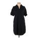 Universal Thread Casual Dress - Shift V Neck Short sleeves: Black Print Dresses - Women's Size X-Small