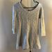 Free People Dresses | Free People Gray Cable Mini Sweater Dress 3/4 Sleeve Small | Color: Gray | Size: S