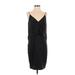 Banana Republic Casual Dress - Party V Neck Sleeveless: Black Solid Dresses - Women's Size 2