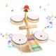 oathx Kids Drum Set,Toddler Drum Kit,Baby Musical Instruments Toys for 1 Year Old,8 in 1 Wooden Xylophone for Kids,Percussion Instrument 1st Birthday for Boys Girls Children