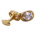 Jewelry For Men's Shirts Gold Cufflinks Mens Gifts Cufflinks Exquisite Metal For Women And Men Shirt Accessories (Main Stone Color : Gold, Metal color : Only cufflinks) (Only Cufflinks Gold)