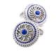 Jewelry For Men In Blue Crystal Shirts Cufflinks Gifts Exquisite Metal For Women And Men Cufflinks Accessories (Main Stone Color : Blue, Metal color : Only cufflinks) (Only Cufflinks Blue)