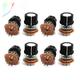 microswitch 8Pcs 6mm Knurled Shaft 10Pin Rotary Switch Potentiometer 2-Pole 4-Position 2P4T Resistor elements