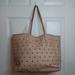 Coach Bags | Coach Perforated Butterfly City Tote Beechwood Tan Saffiano Leather Shoulder Bag | Color: Tan | Size: Os