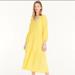 J. Crew Dresses | J. Crew 100% Linen Long-Sleeve Tiered Dress In Yellow | Color: Yellow | Size: M/L