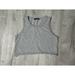 Brandy Melville Tops | Brandy Melville Graphic Tank Top Cropped Fit One Size Heather Gray~Euc | Color: Gray/Tan | Size: S