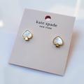 Kate Spade Jewelry | Kate Spade Stud Earrings | Mother Of Pearl Stone | Set In Gold Dust Bag Included | Color: Gold/White | Size: Os