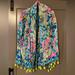 Lilly Pulitzer Accessories | Lilly Pulitzer Resort Tassel Scarf/Wrap/Cover-Up | Color: Blue/Pink | Size: Os