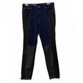 J. Crew Jeans | J. Crew Mid Rise Toothpick Sz 28 Colorblock Blue & Black Jeans 28x29 Mid Rise | Color: Black/Blue | Size: 28