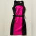 Michael Kors Dresses | Michael Kors Color Block Dress Womens Sz 0 Wedding Black Pink Office Bodycon | Color: Black/Pink | Size: 0