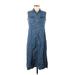 Villager Sport by Liz Claiborne Casual Dress: Blue Dresses - Women's Size Medium Petite