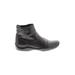 Prada Linea Rossa Ankle Boots: Slouch Stacked Heel Casual Black Solid Shoes - Women's Size 38 - Round Toe