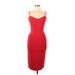 BCBGMAXAZRIA Casual Dress - Midi: Red Dresses - Women's Size Large
