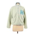 Ivory Ella Fleece Jacket: Short Green Print Jackets & Outerwear - Women's Size Small