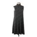 Alya Casual Dress - A-Line Turtleneck Sleeveless: Gray Marled Dresses - Women's Size Medium