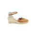 Paseart Wedges: Espadrille Platform Bohemian Tan Solid Shoes - Women's Size 40 - Almond Toe