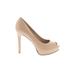 Guess Heels: Slip On Stiletto Cocktail Party Ivory Solid Shoes - Women's Size 7 1/2 - Round Toe