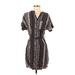 Forever 21 Casual Dress - Shirtdress: Brown Aztec or Tribal Print Dresses - Women's Size Small