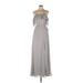 Show Me Your Mumu Cocktail Dress - Formal Off The Shoulder Sleeveless: Gray Solid Dresses - Women's Size Medium