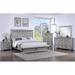 Debra 5 Piece Gray Panel Bench Footboard Bedroom Set