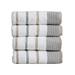 Cotton (16 x 30 inches) Oversized Decorative Luxury Hand Towels. Noelle Collection, Set of 4, Glacier Grey/Cappuccino