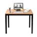 Small Computer Desk, 31.5'' Length Small Writing Desk Gaming Desk Students Laptop Use, Teak Color Desktop & Black Frame