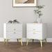 Set of 2 Rhombus Two Drawer Nightstand for Bedroom