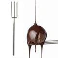 Stainless Steel Chocolate Dipping Fork Silver Irregular Shaped Chocolate Dipping Tool Long Handle