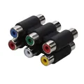 Audio Video Connector 3RCA Adapter Female to 3RCA Female to Female RCA AV Coupler Cable Adapter