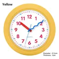 Bedroom Mute Clock Plastic Yellow Modern Wall Clock Creative Gift Children's Cute Living Room Home