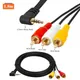 Gold-Plating 90 Degree Bend 3.5mm To RCA Cable AV Audio And Video Output Cable 3.5mm 1/8 "TRRS To 3