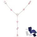 2020 Fashion Jewelry New Gema 520 Y Necklace Candy and Heart Pink Crystal Rose Gold Plated Women