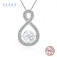 CLUCI 925 Sterling Silver Charms Pendant Women Waterdrop Jewelry Silver 925 Pearl Pendant Mounting