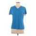 Under Armour Active T-Shirt: Blue Solid Activewear - Women's Size Large