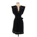 Isabel Marant Casual Dress - A-Line V-Neck Short sleeves: Black Solid Dresses - New - Women's Size 34