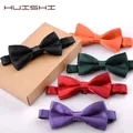 HUISHI Men's Ties Polyester Kids Bowtie Bow Ties For Children Solid Color Butterfly Knot Dress Shirt