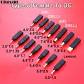 Type-C Female To DC 3.0*1.0 4.8*1.7 4.5*3.0 5.5x2.1 5.5*2.5 7.4*5.0 mm Male Adapter Plug Converter