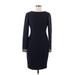 Eliza J Casual Dress - Sheath: Blue Dresses - Women's Size 8