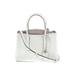 Kate Spade New York Leather Satchel: Pebbled White Solid Bags