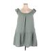 Gap Casual Dress - A-Line Boatneck Short sleeves: Green Dresses - Women's Size 2X-Large