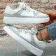 Women Two Tone Skate Shoes Lace-up Front Sporty Sneakers color blocking shoes Fashionable Solid