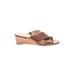 Cole Haan Wedges: Brown Print Shoes - Women's Size 9 - Open Toe