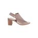 Franco Sarto Sandals: Tan Solid Shoes - Women's Size 8 - Open Toe