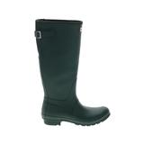 Hunter Rain Boots: Green Print Shoes - Women's Size 10 - Round Toe