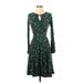 Boden Casual Dress - A-Line: Green Floral Dresses - Women's Size 4